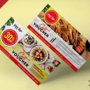Restaurant Promotion Gift Voucher Design PSD Restaurant Promotion Gift Voucher Design PSD