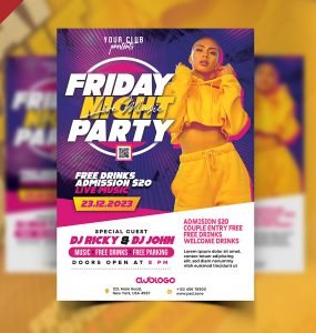 Best Club Party Flyer PSD Template