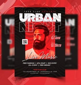 Live Music Show Event Flyer PSD