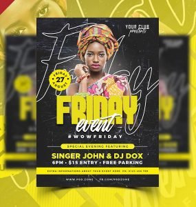 Music Night DJ Event Party Flyer PSD