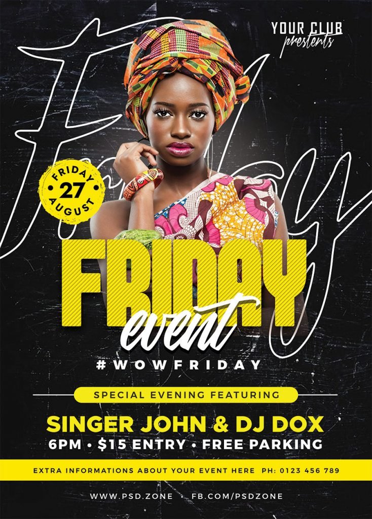 Music Night DJ Event Party Flyer PSD