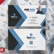 Elegant Abstract Business Card PSD Template