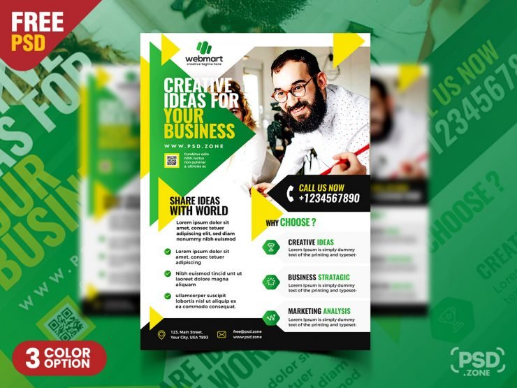 Modern Corporate Flyer Design Template PSD