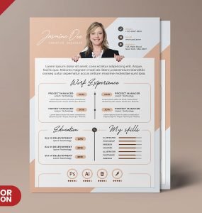 Premium and Clean Resume CV Template PSD