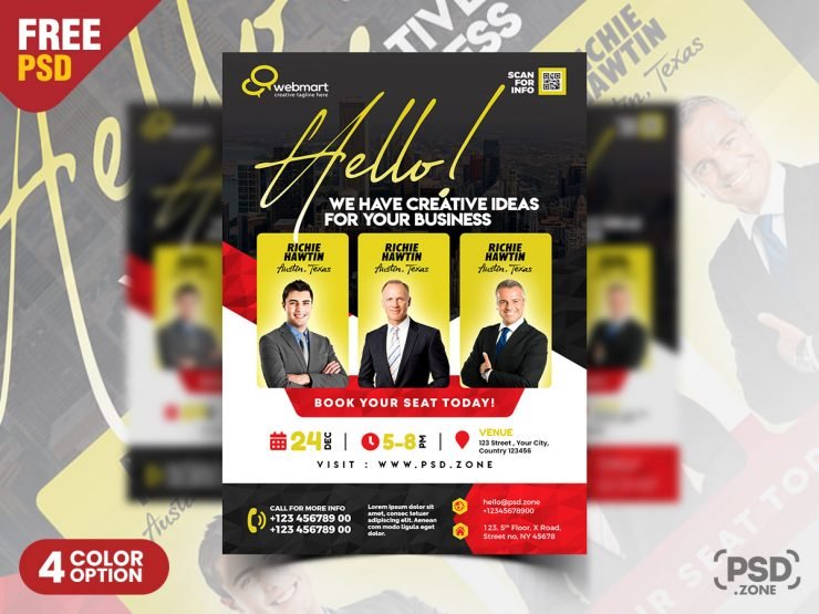 Professional Business Seminar Flyer PSD