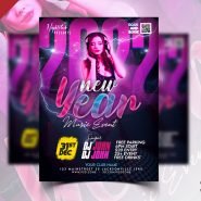 2022 New Year Music Event Flyer PSD 2022 New Year Music Event Flyer PSD