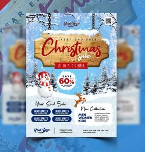 Christmas Winter Sale Flyer PSD