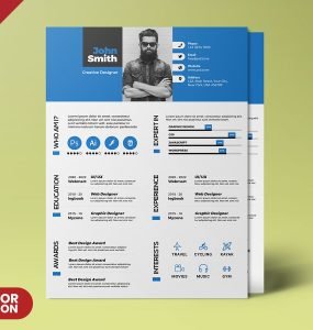 Creative Minimalist Resume CV PSD Templates