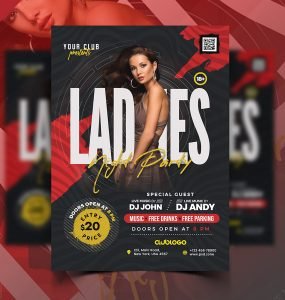 Ladies Night Party Event Flyer PSD