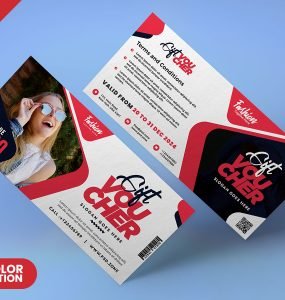 Premium Fashion Store Gift Voucher Design PSD