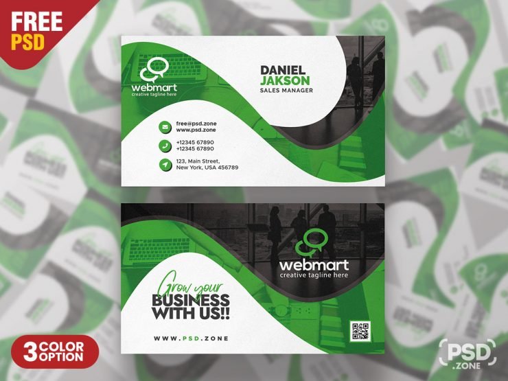 Professional Business Card Design PSD Template