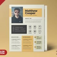 Awesome Creative Resume CV Design PSD Awesome Creative Resume CV Design PSD