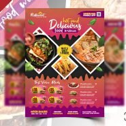Modern Restaurant Food Flyer Menu PSD