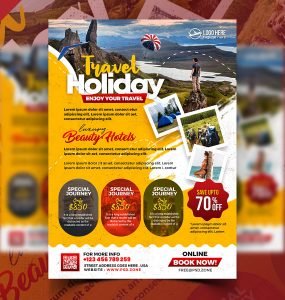 Holiday Travel Agency Flyer Design PSD