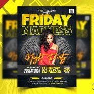 Night Club Friday Party Flyer PSD Template