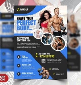 Health and Fitness Gym Premium Flyer Design PSD
