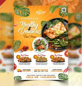 Restaurant Food Promotion Flyer PSD Template