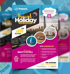 Travel Agency Flyer Ads Poster PSD Template