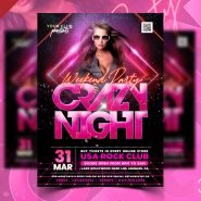 Weekend Night Party Flyer PSD Template