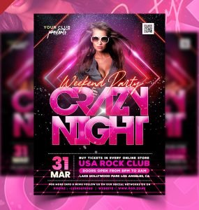 Weekend Night Party Flyer PSD Template