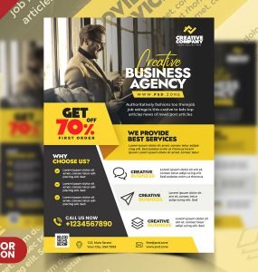 Clean Modern Corporate Business Flyer PSD