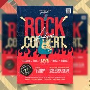 Live Rock Concert Event Flyer PSD Live Rock Concert Event Flyer PSD