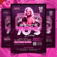 Retro Theme Event Party Flyer PSD Retro Theme Event Party Flyer PSD