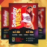 Saturday Vibes Party Flyer PSD Template Saturday Vibes Party Flyer PSD Template