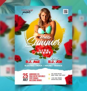 Summer Special Event Party Flyer PSD