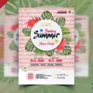 Sunday Summer Music Party Flyer PSD