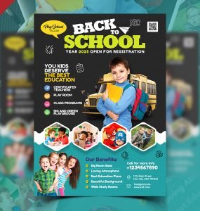 Junior School Admission Flyer PSD Template