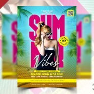 Summer Vibes Party Flyer PSD Summer Vibes Party Flyer PSD