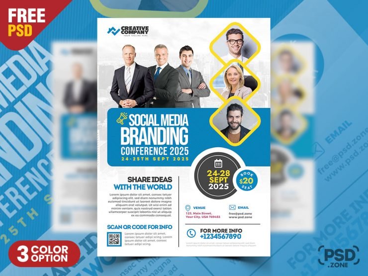 Business Conference and Workshop Flyer Promo PSD
