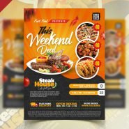 Food Menu and Restaurant Flyer PSD Template