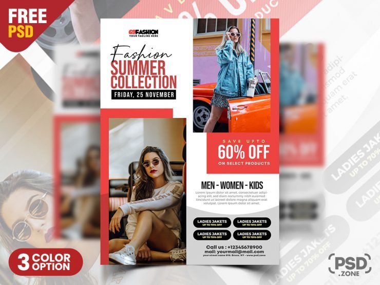 Modern Fashion Sale Flyer PSD Template