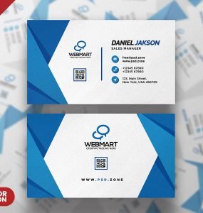 Stylish Corporate Business Card PSD Template