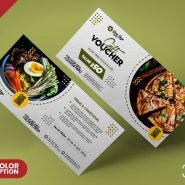 Premium Creative Food Gift Voucher Design Templates PSD Premium Creative Food Gift Voucher Design Templates PSD