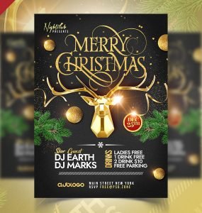 Christmas Party Event Flyer PSD