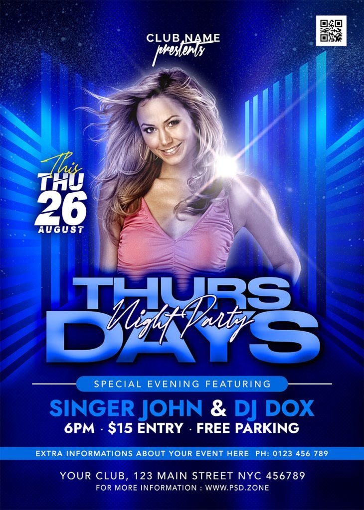 Creative Friday Music Party Flyer Design PSD