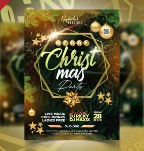 Christmas Club Event Party Flyer PSD