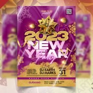 Elegant New Year 2023 Party Flyer PSD Template Elegant New Year 2023 Party Flyer PSD Template