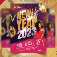 New Year 2023 Night Club Party Flyer PSD New Year 2023 Night Club Party Flyer PSD