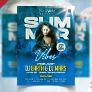 Summer Vibes DJ Party Flyer PSD Summer Vibes DJ Party Flyer PSD