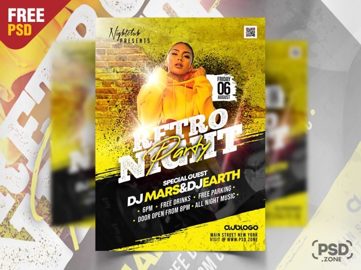 Night Club Party Flyer Design PSD
