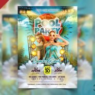Beach Pool Event Party Flyer PSD Beach Pool Event Party Flyer PSD