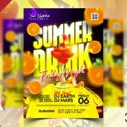 Summer Friday Party Flyer PSD Template Summer Friday Party Flyer PSD Template