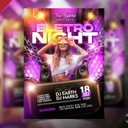 Weekend Club DJ Night Party Flyer PSD