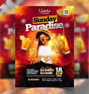 Amazing Weekend Party Flyer PSD Template