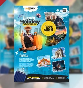Holiday Travel Business Flyer PSD Template