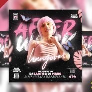 After Work Hangover Party Social Media post PSD